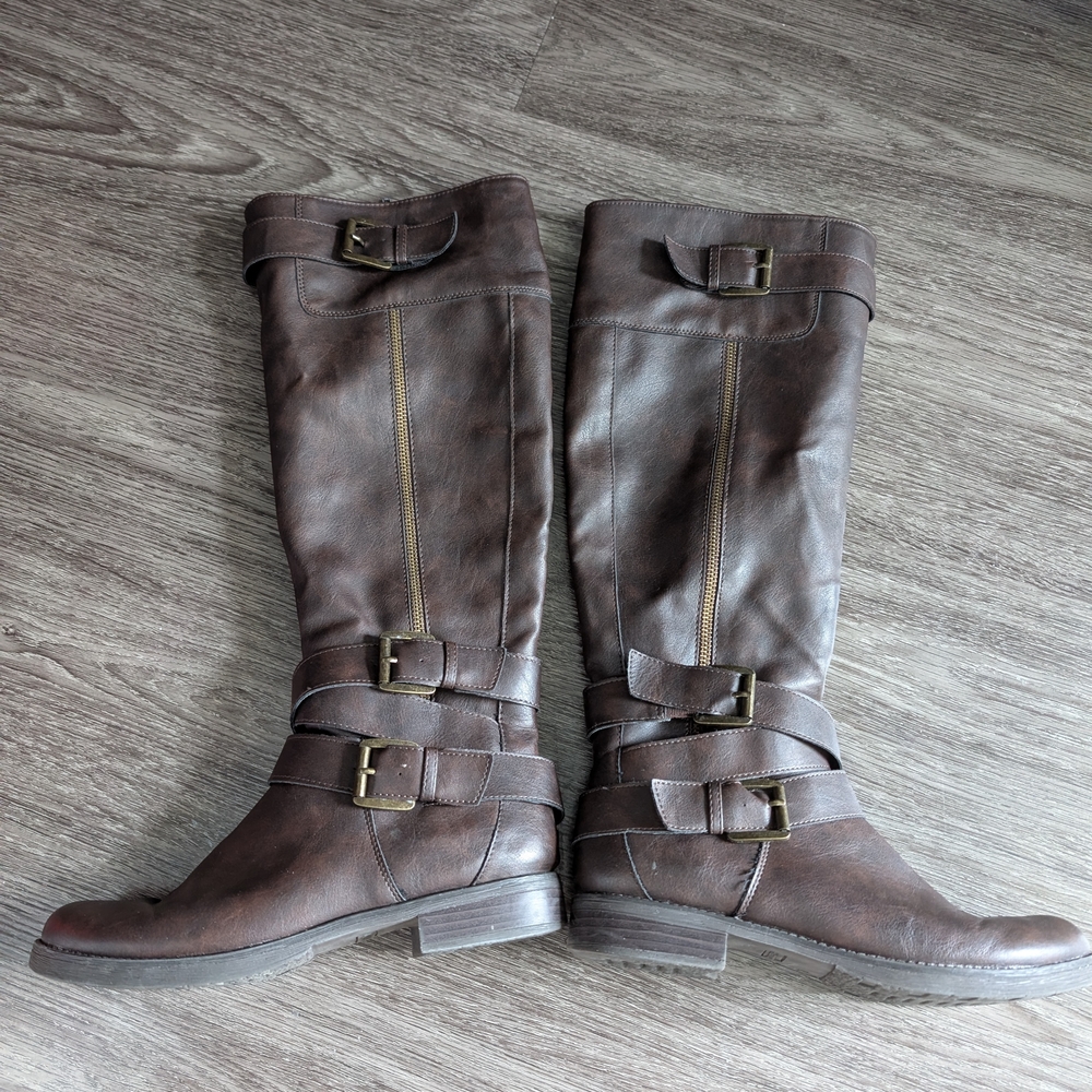 Brown Leather Riding Boots